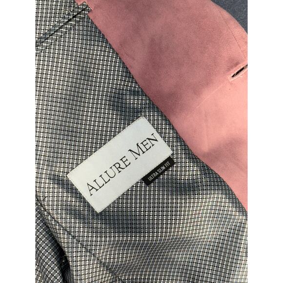 Slim Fit Tuxedo Jacket Dusty Rose Velvet by Allure Men Tuxedo - Picture 5 of 8